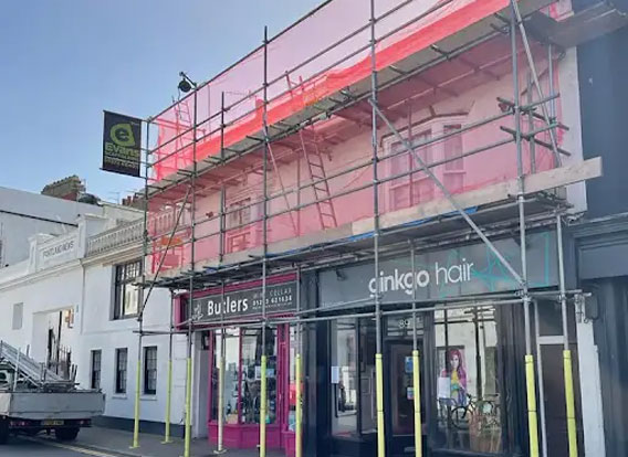 Temporary roof scaffolding by Evans Scaffolding